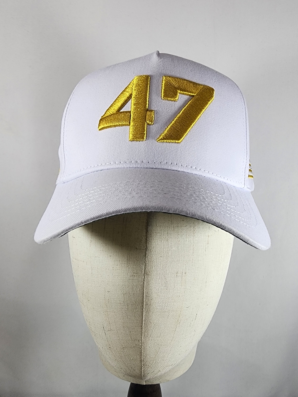Authentic Limited Charlie Kirk White Hat Gold 47 Turning Point USA NWT